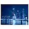 Designart - Blue Chicago Skyline Night - Cityscape Photo Canvas Print